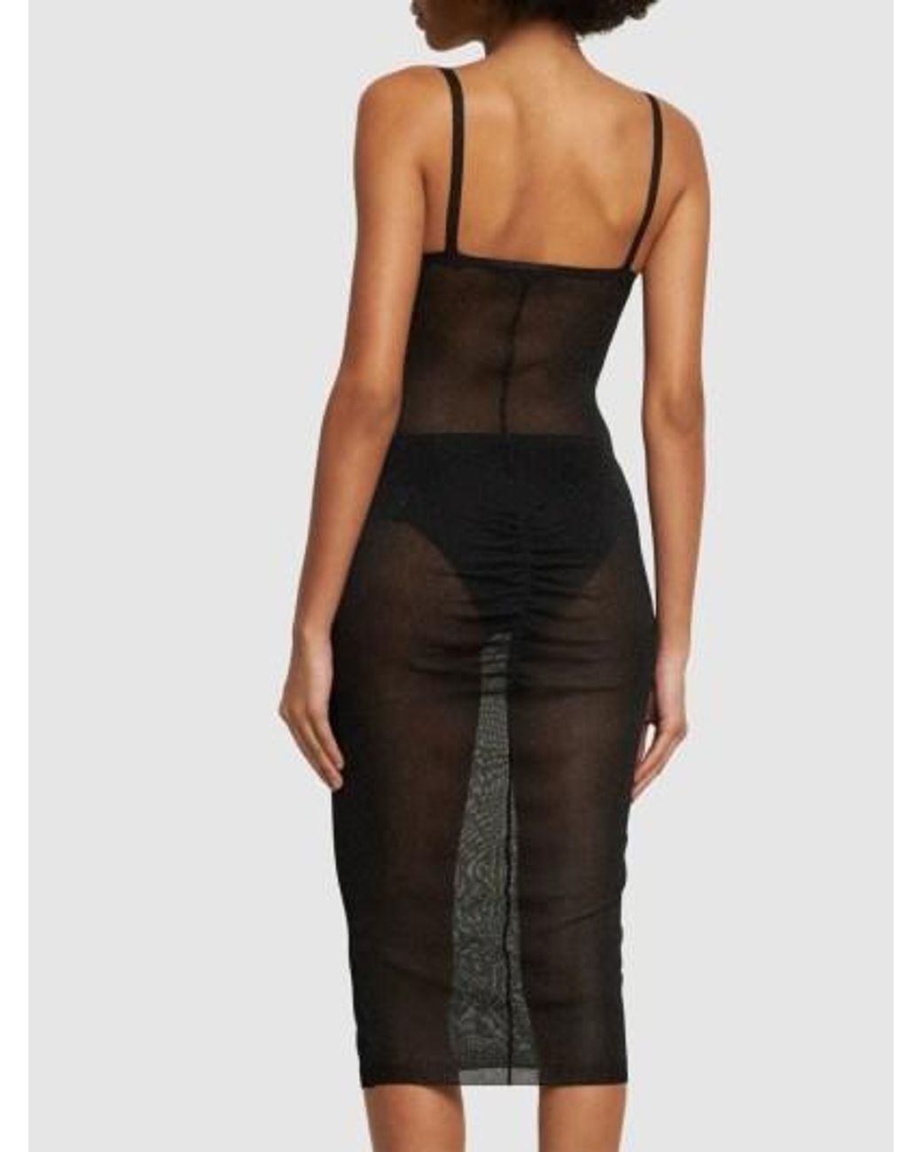 Alessandra Rich Black Knitted Mid-Length Dress
