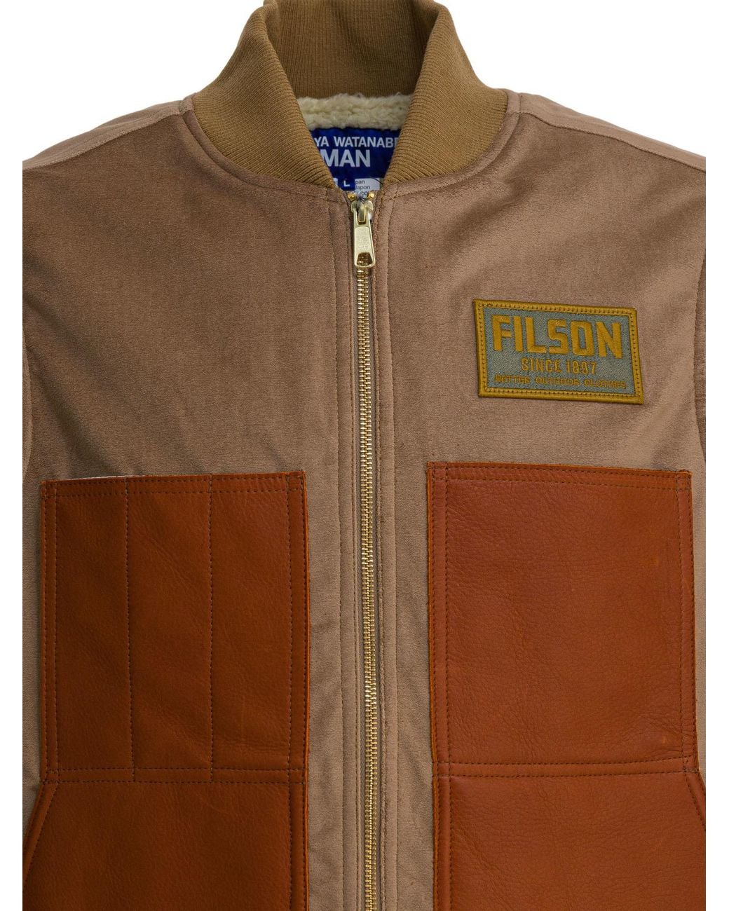Junya Watanabe Brown Logo Zip-Up Vest for men