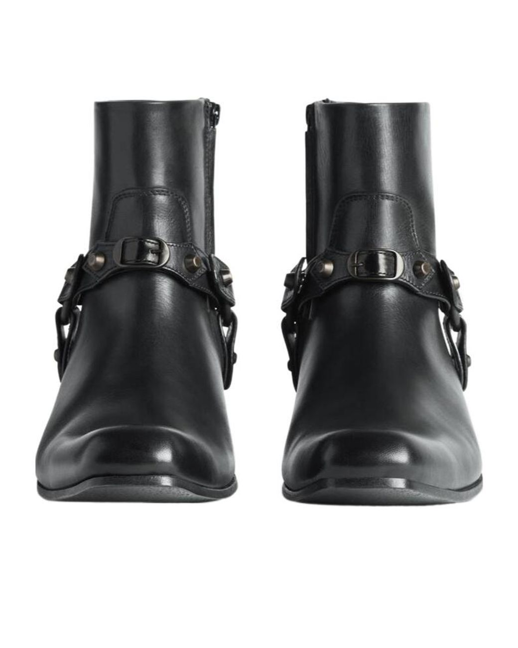 Balenciaga Black Memphis Harness Ankle Boots