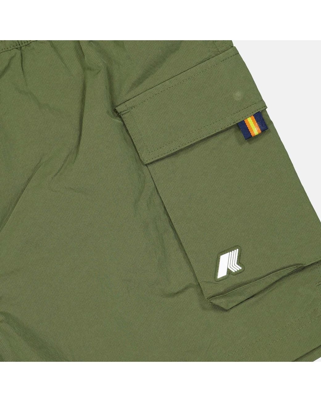 K-Way Green Mellow Cargo Swim Shorts for men