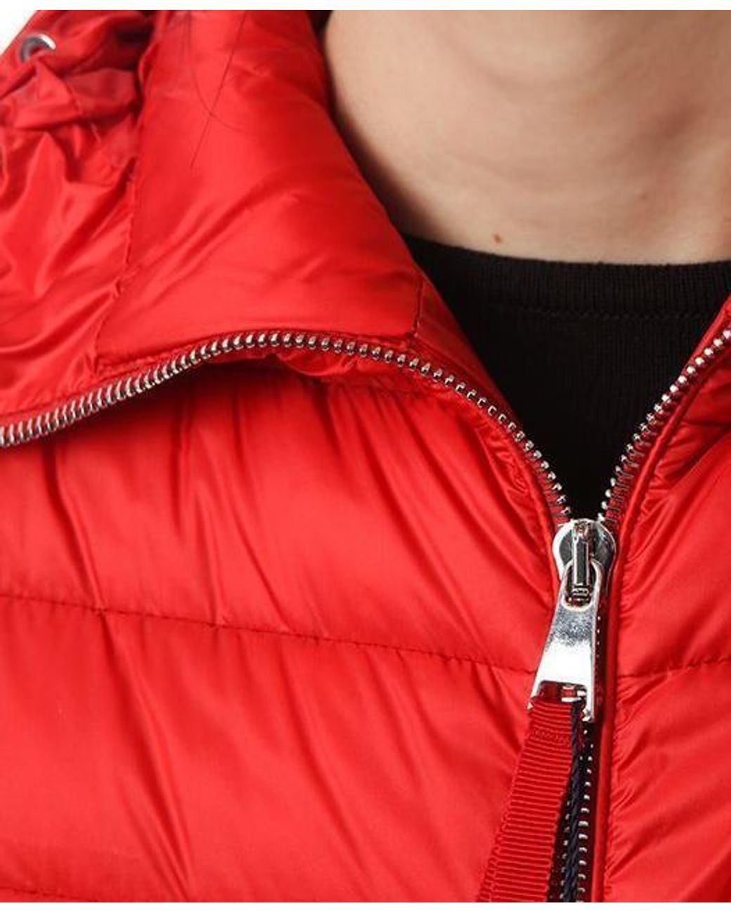 Moncler Red Amethyste Slim-Fit Down Jacket