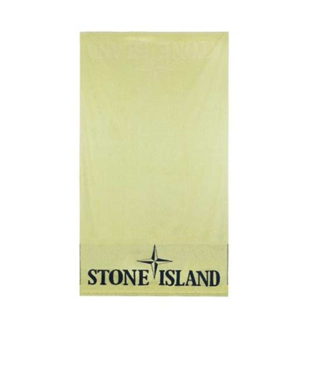 Stone Island Green Logo Printed Beach Towel for men