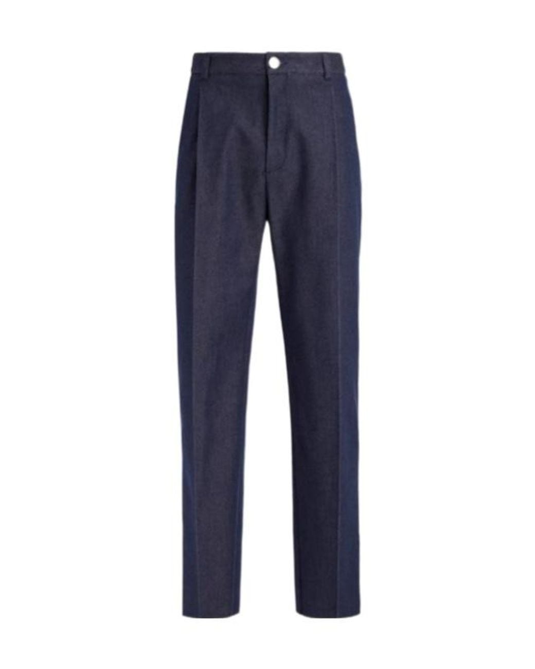 Dior Blue Homme Button Detailed Straight Leg Jeans for men