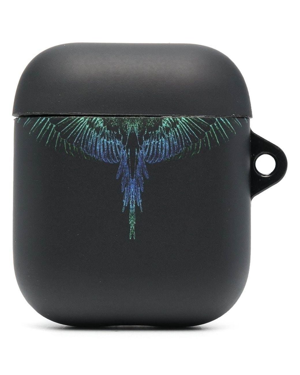 Marcelo Burlon Black Wings-Print Airpods Case for men