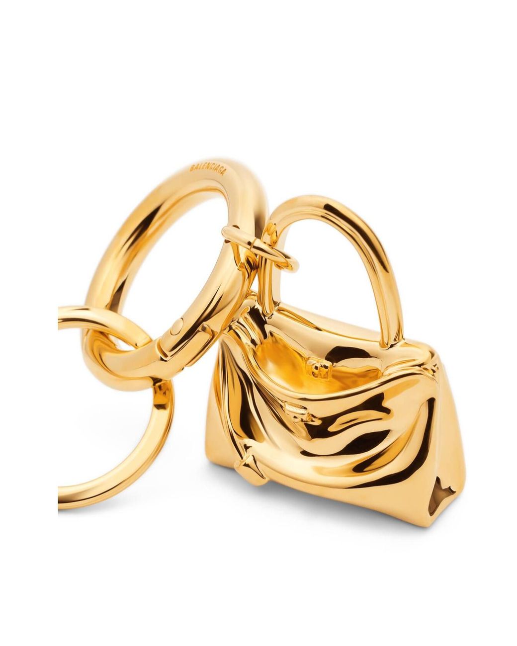 Balenciaga Metallic Carousel Rodeo Keychain for men