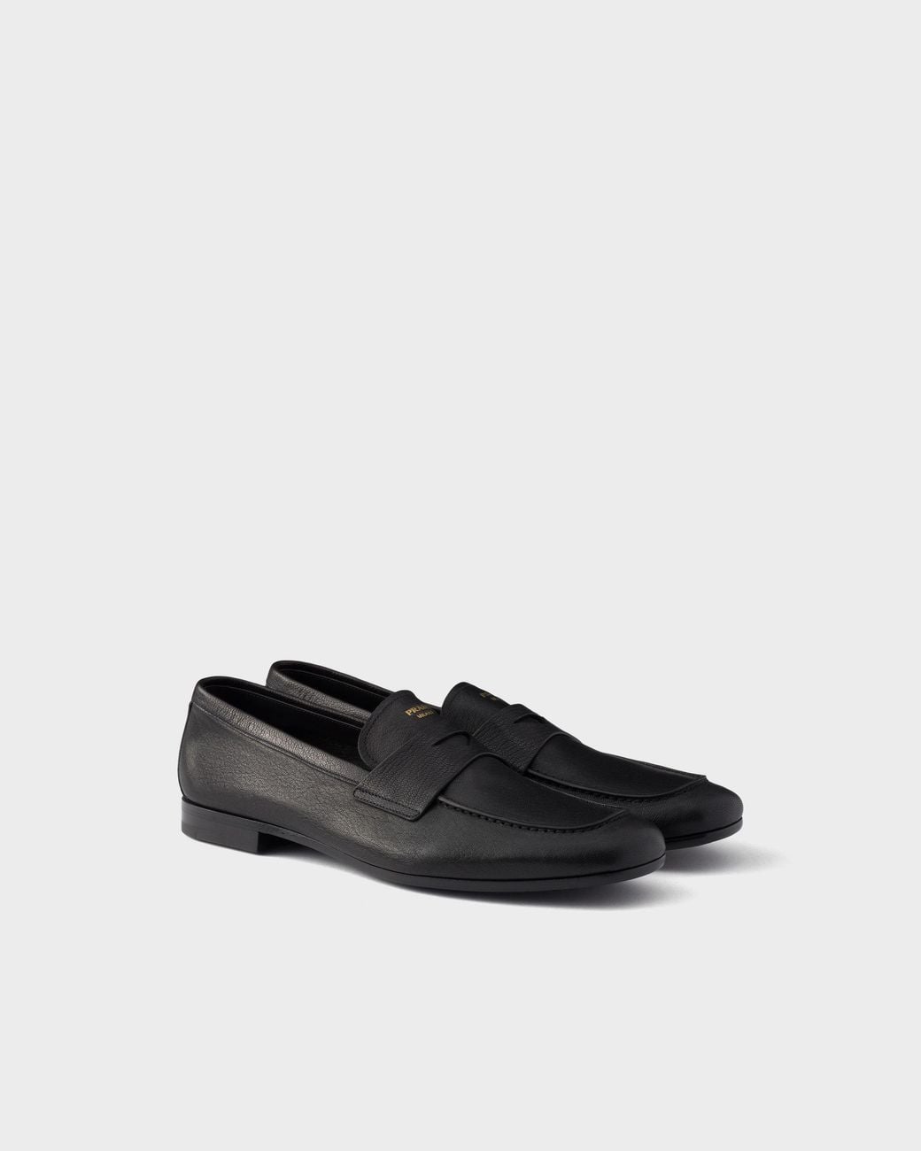 Prada Black Leather Loafers for men