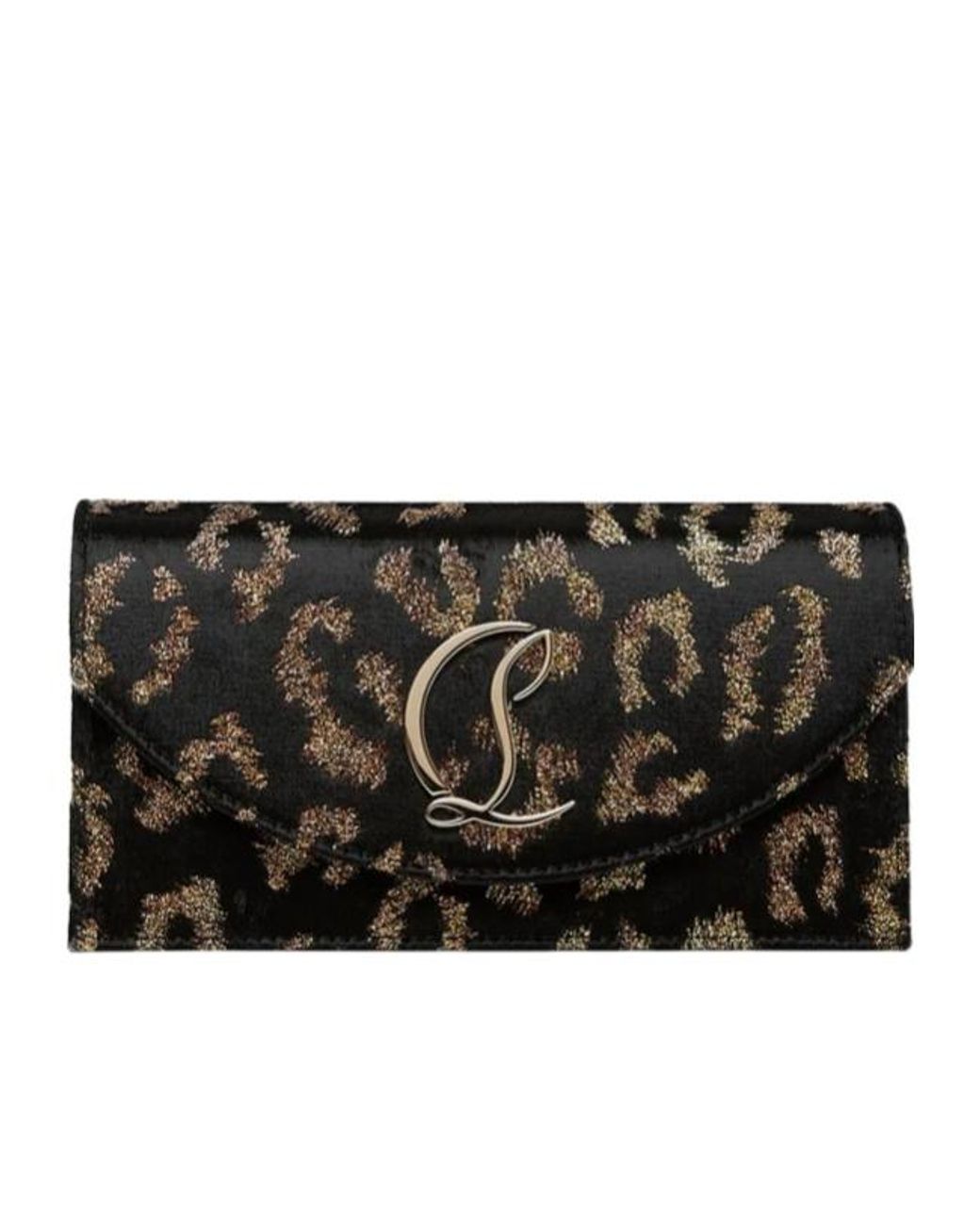 Christian Louboutin Black Loubi54 Logo Plaque Clutch Bag