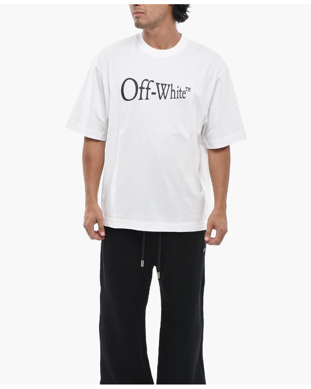Off-White c/o Virgil Abloh White Crew Neck T-Shirt With Contrast Print for men