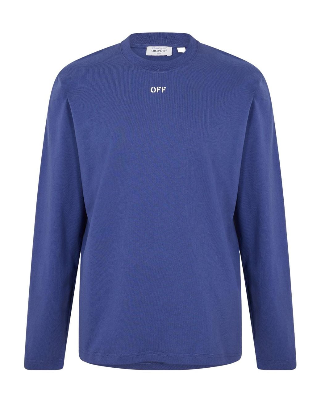 Off-White c/o Virgil Abloh Blue Logo Long Sleeve T-Shirt for men