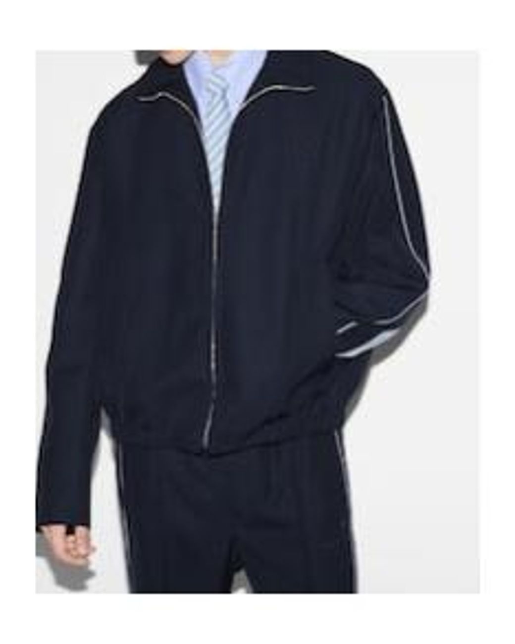 Gucci Blue Embroidered Twill Jacket for men