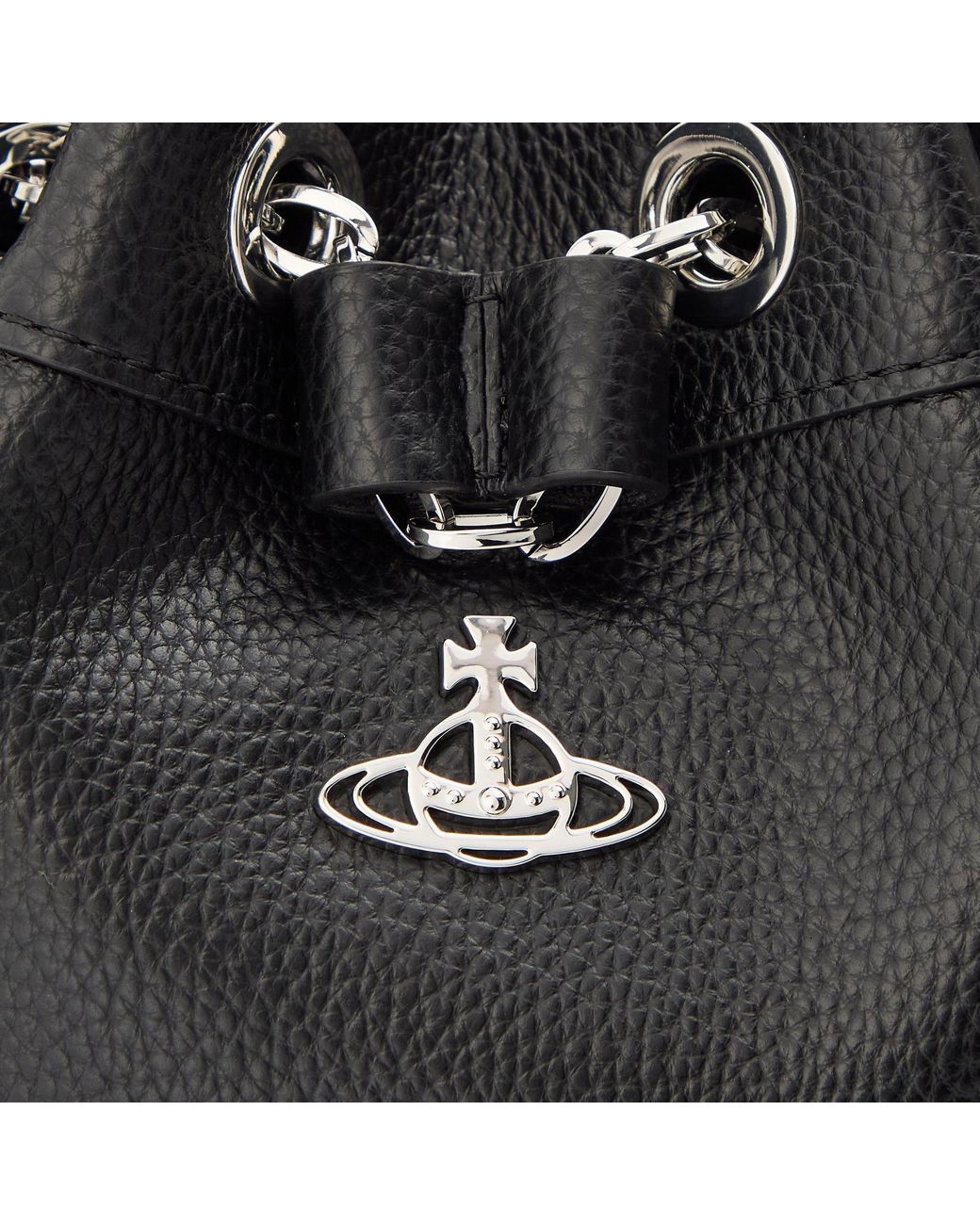 Vivienne Westwood Black Eye-Catching Versatile Bucket Bag