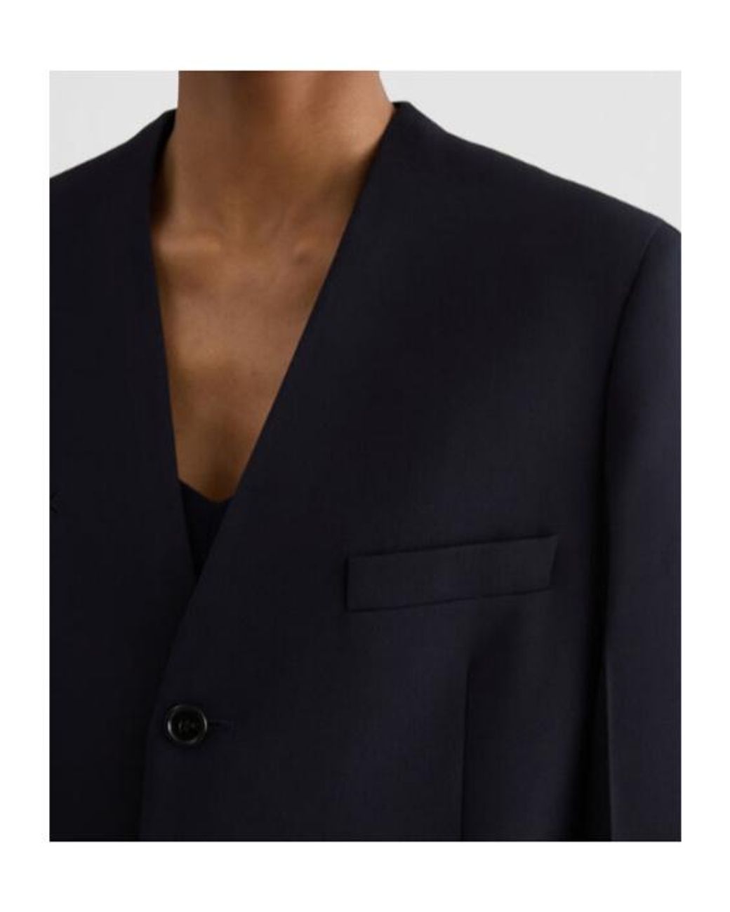 Jil Sander Blue Wool Gabardine Tailored Jacket