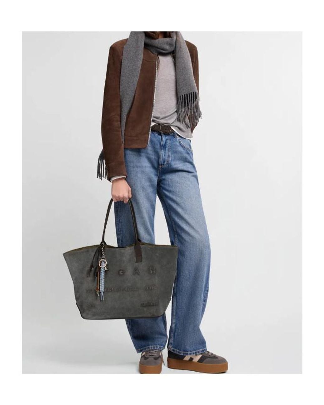 Hogan Black Address Medium Shopping Bag