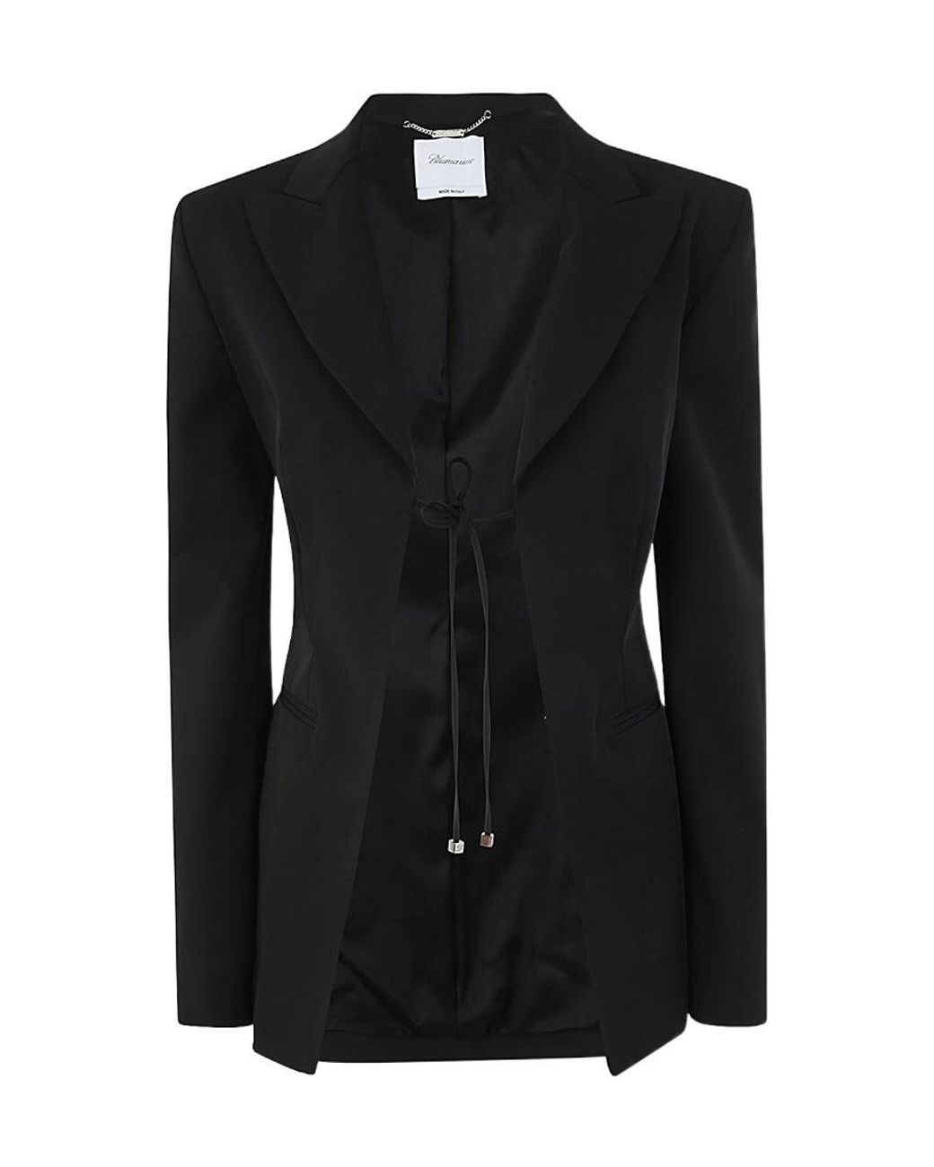 Blumarine Black Bow Detailed Single-Breasted Jacket