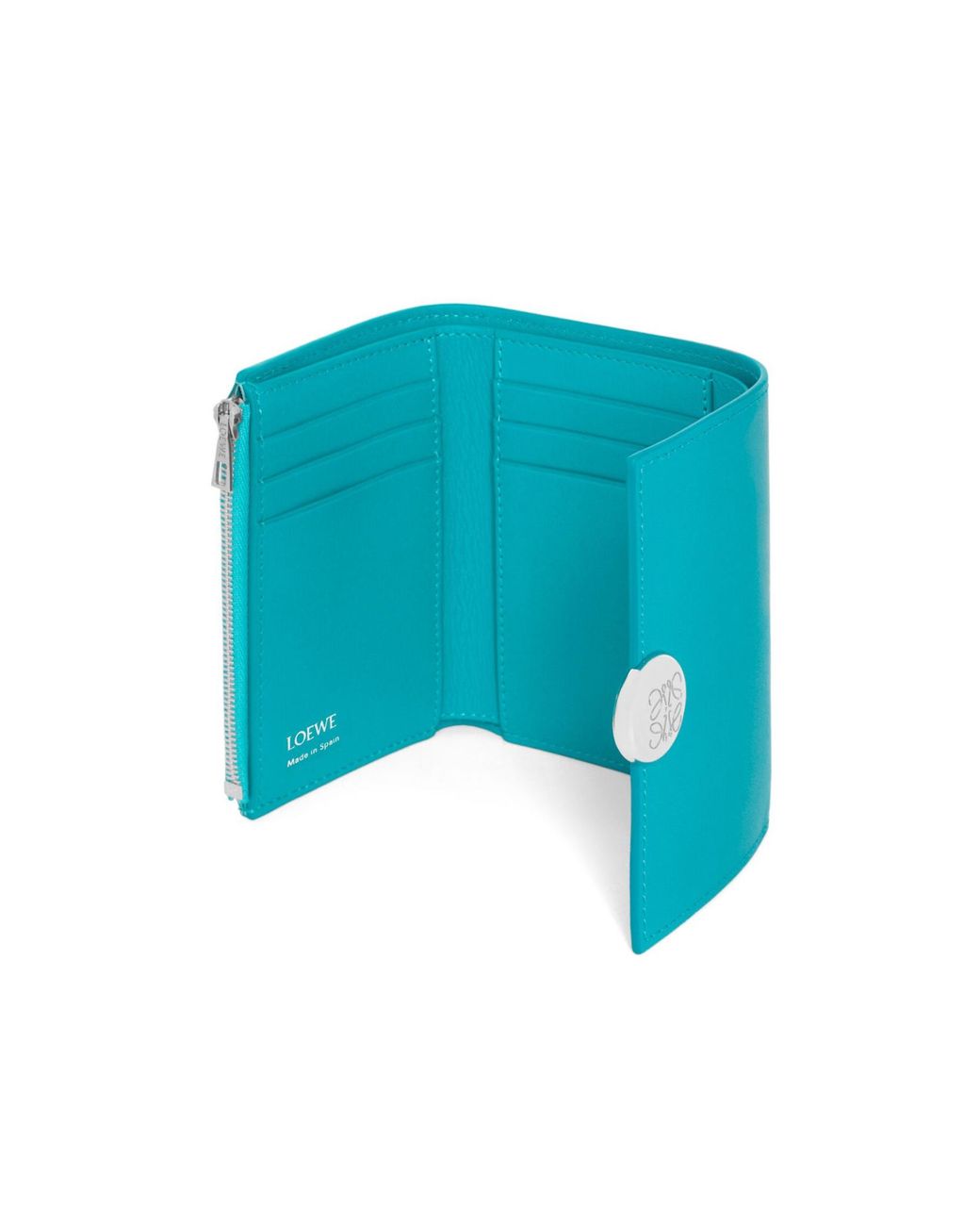 Loewe Blue Pebble Small Vertical Wallet