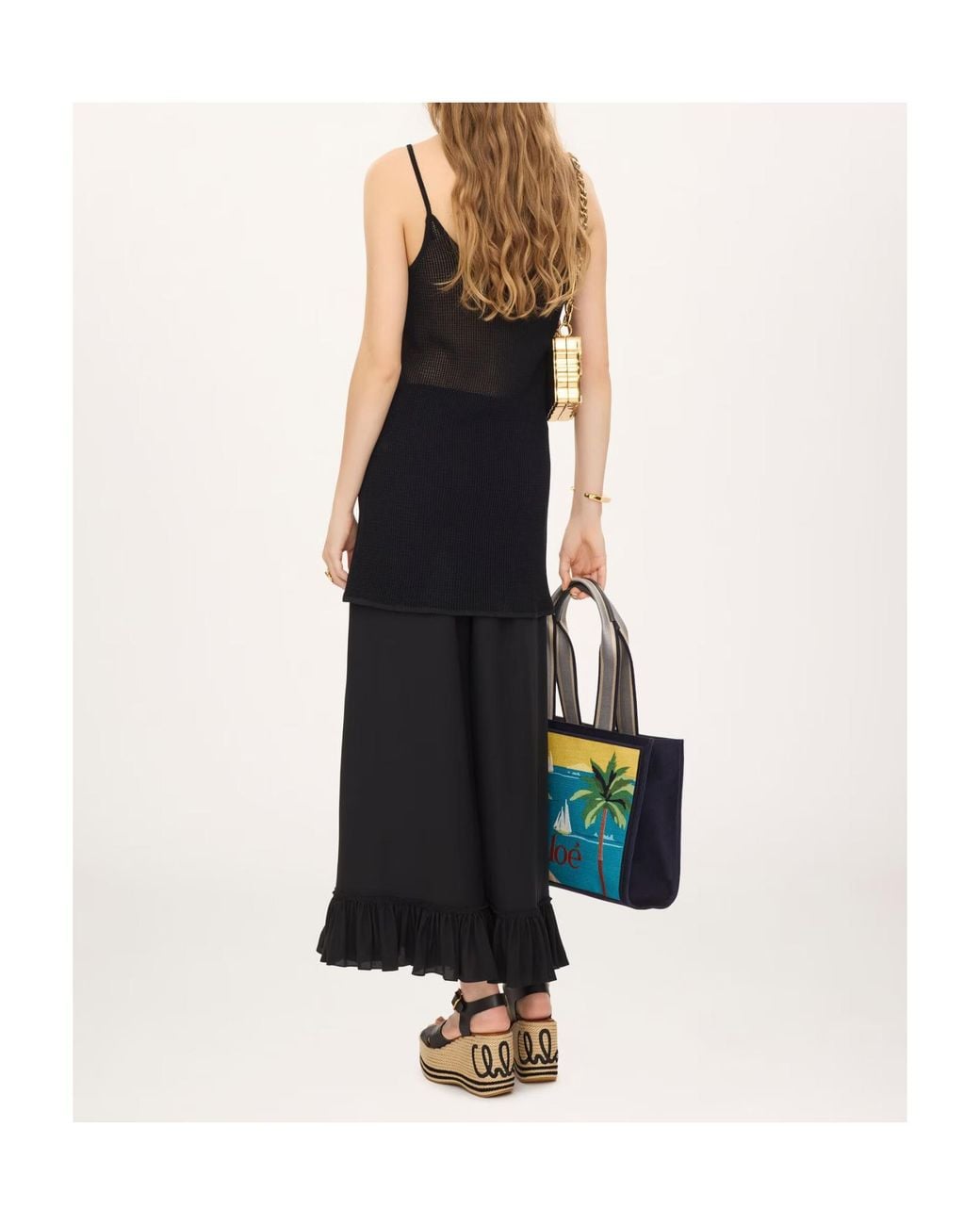Chloé Black Chloé Parrot Intarsia Knit Dress