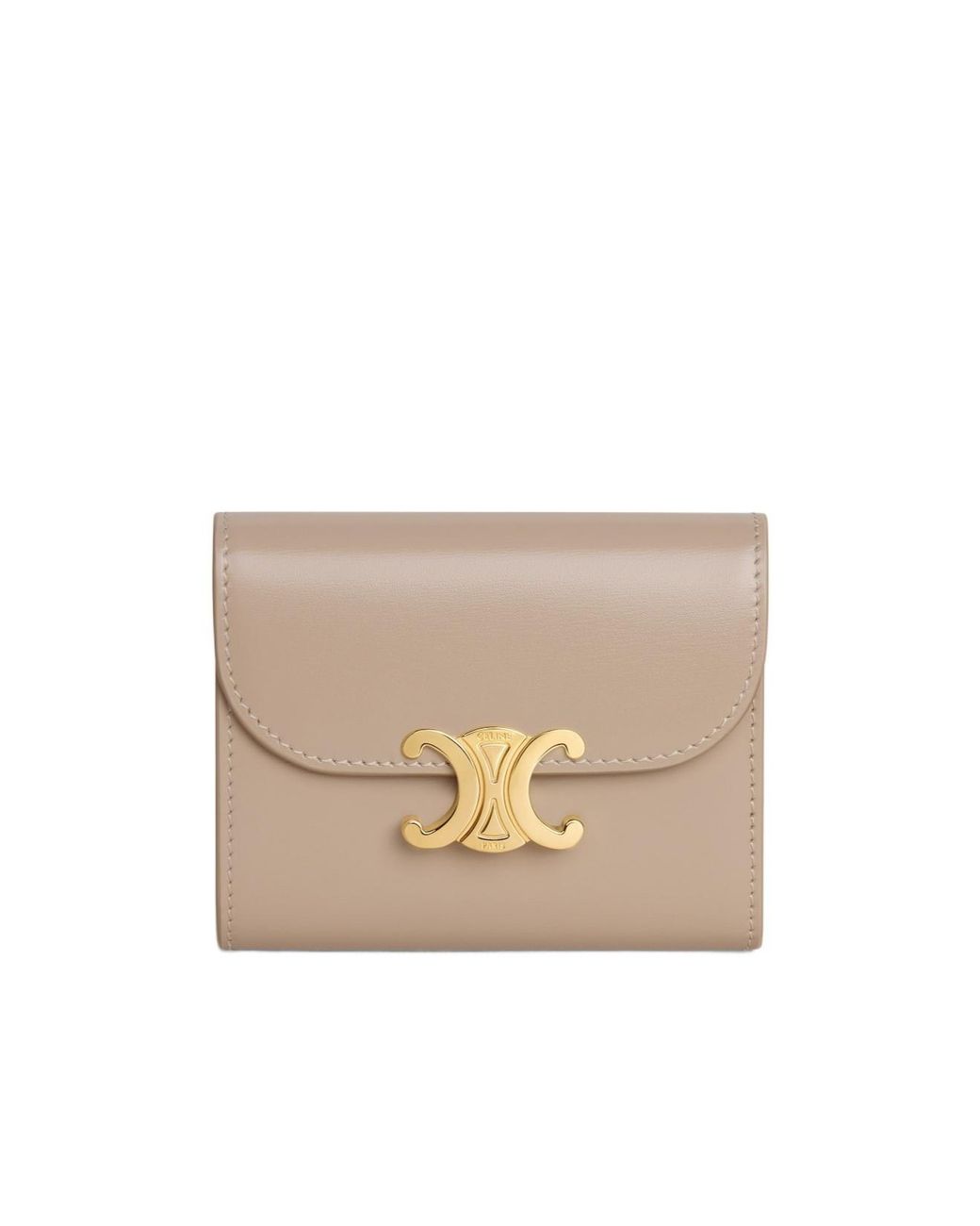 Céline Natural Small Flap Wallet Triomphe