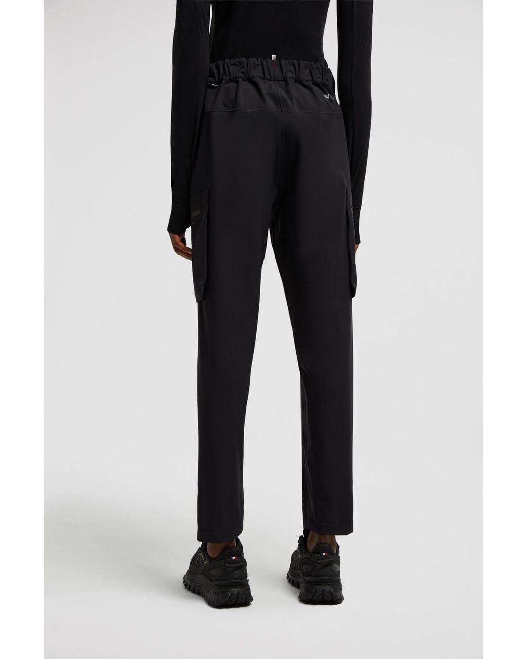 Moncler Black Grenoble Zip Detailed Straight Leg Trousers