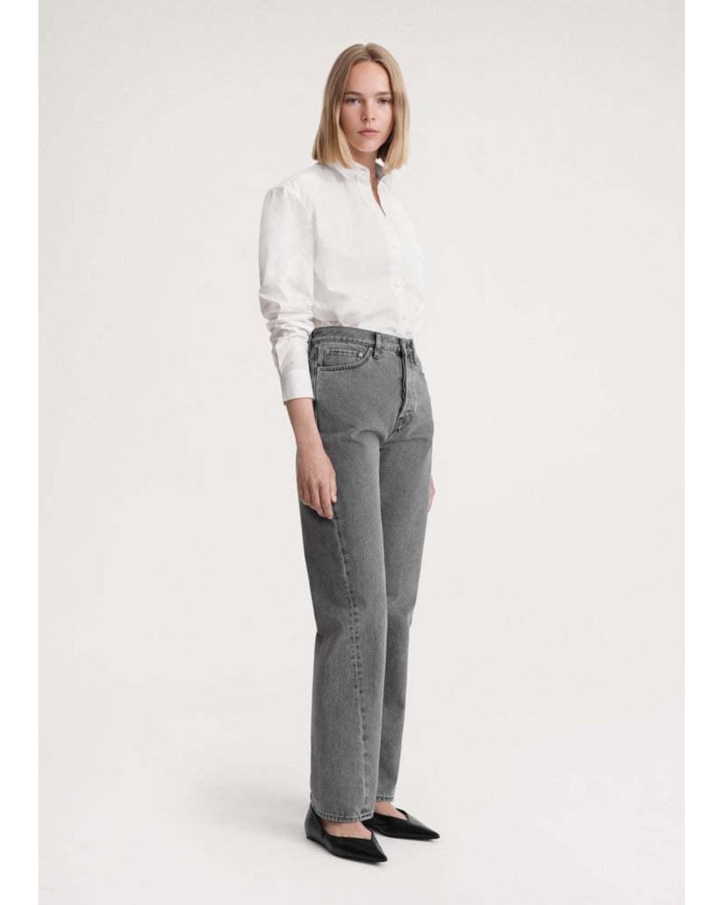 Totême Gray Totême Wide-Leg Jeans