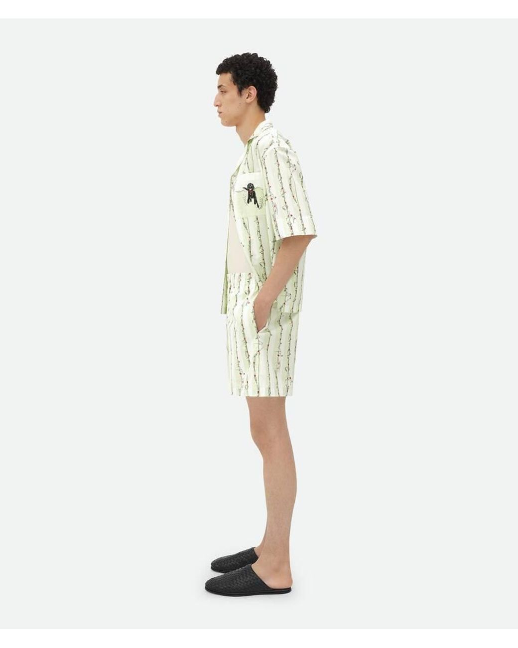 Bottega Veneta Natural Printed Shorts for men
