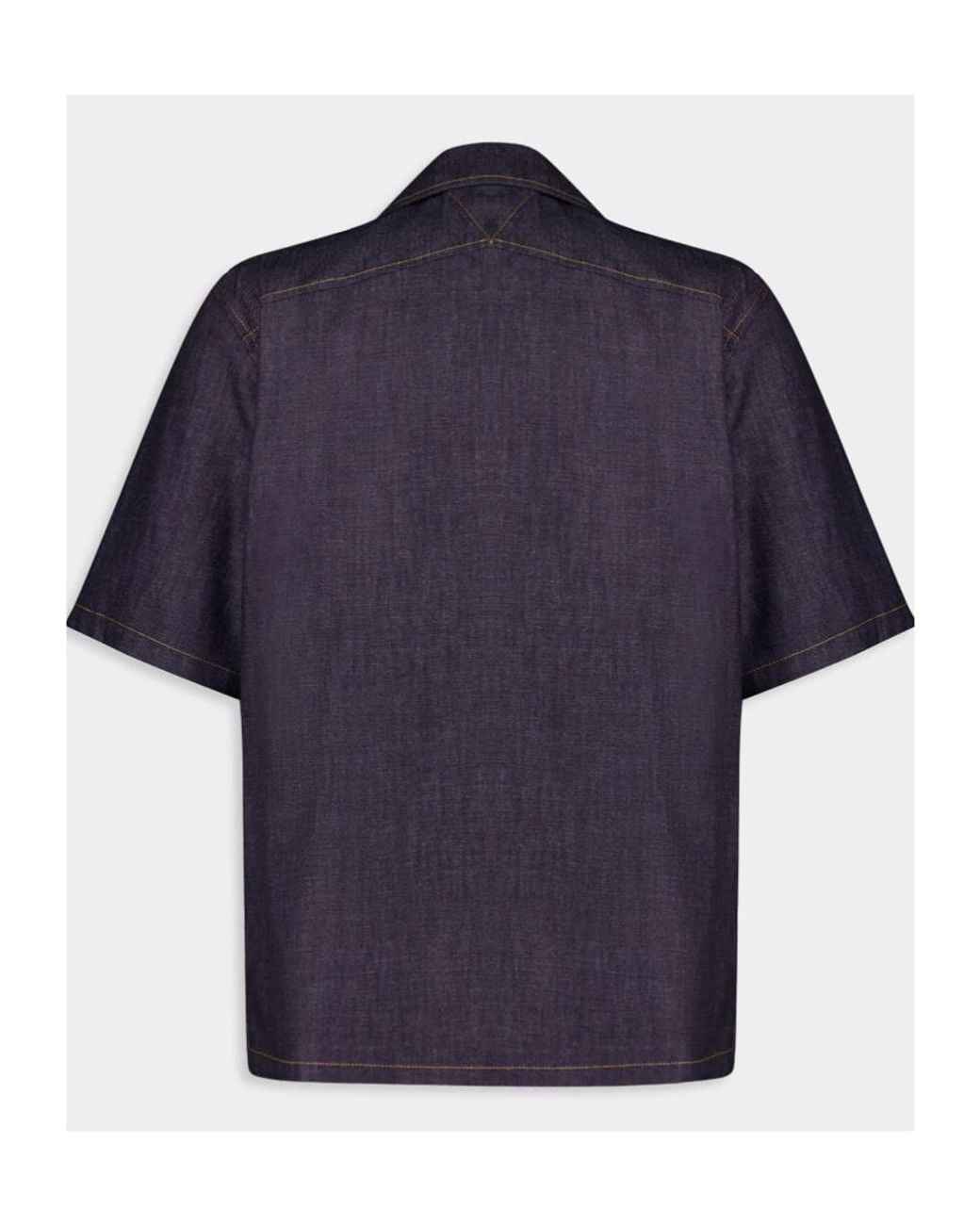 Bottega Veneta Blue Rinsed Straight Denim Shirt for men