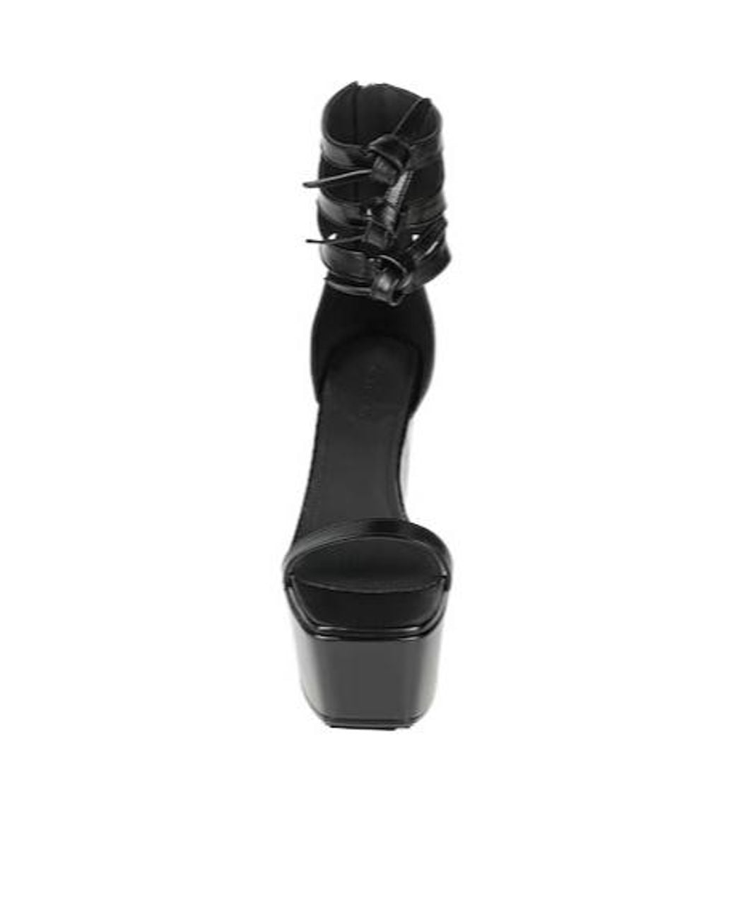 Rick Owens Black Simple Leather Sandals