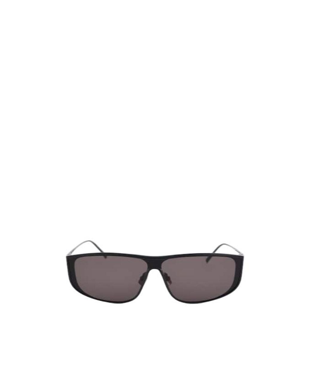 Saint Laurent White Luna Rectangular Sunglasses for men