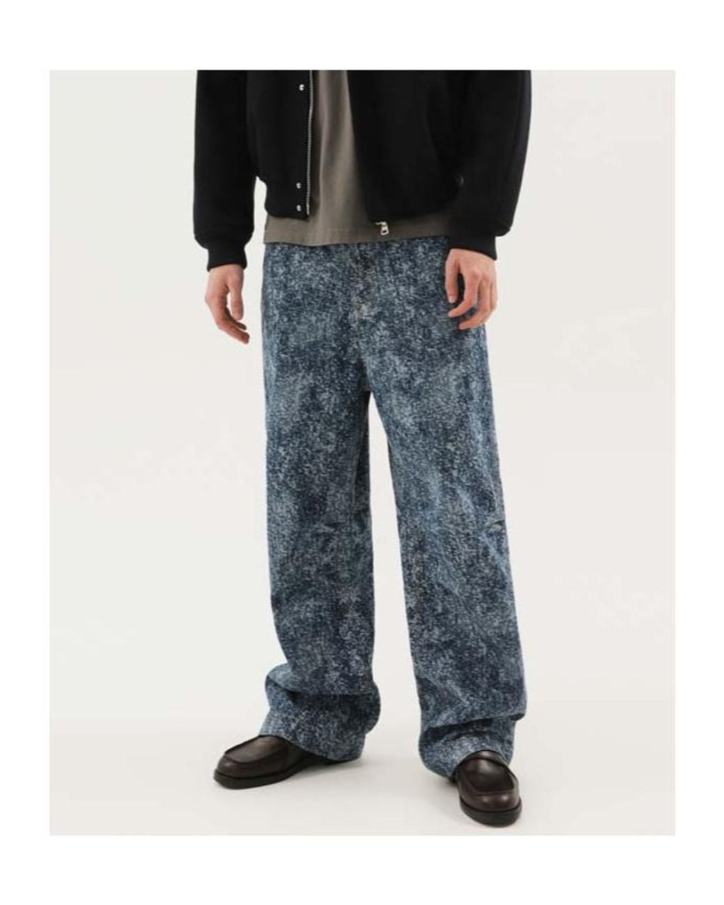 1989 STUDIO Blue Acid Wash Wide-Leg Jeans for men