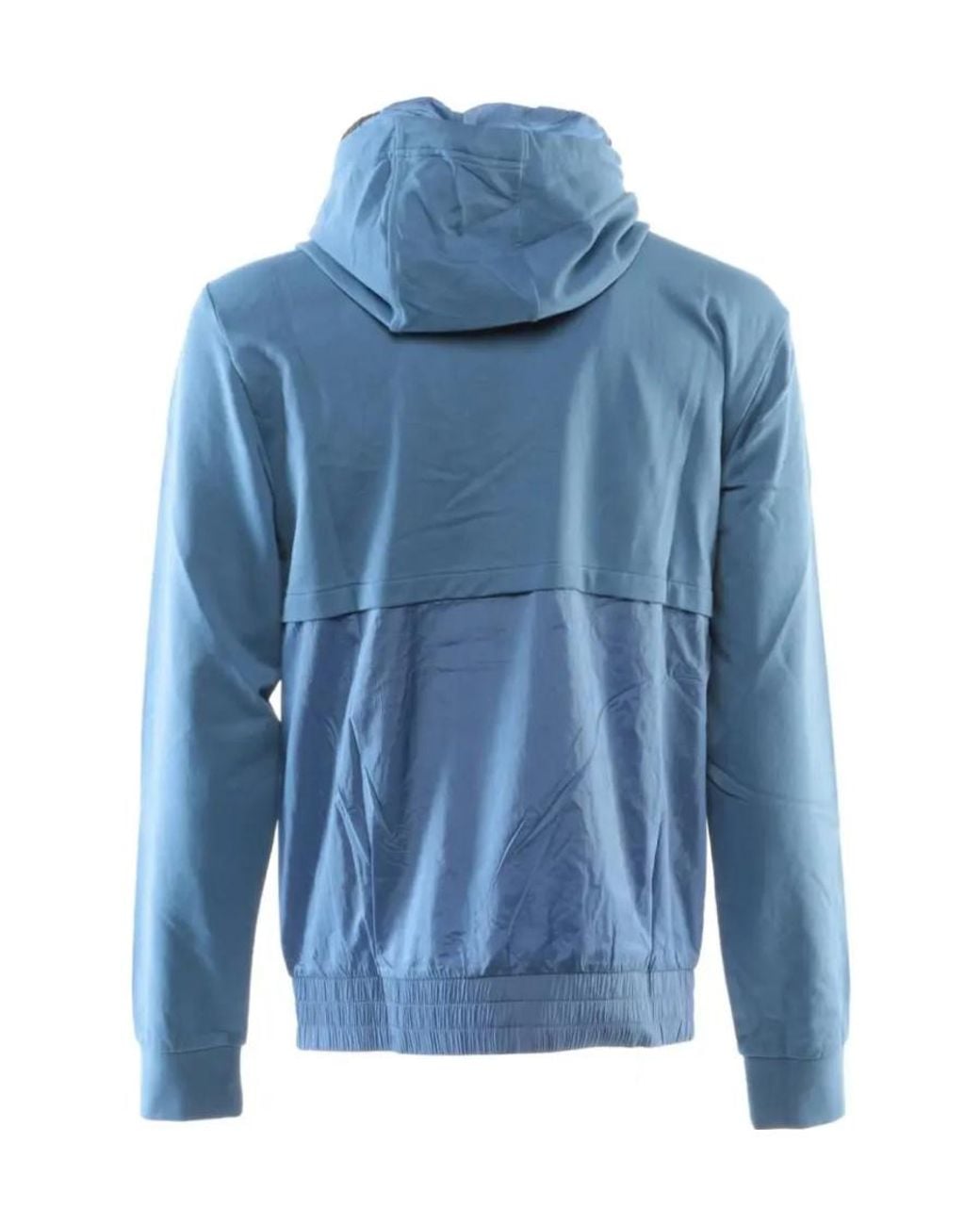 EA7 Blue Logo Hooded Sweatshirt for men