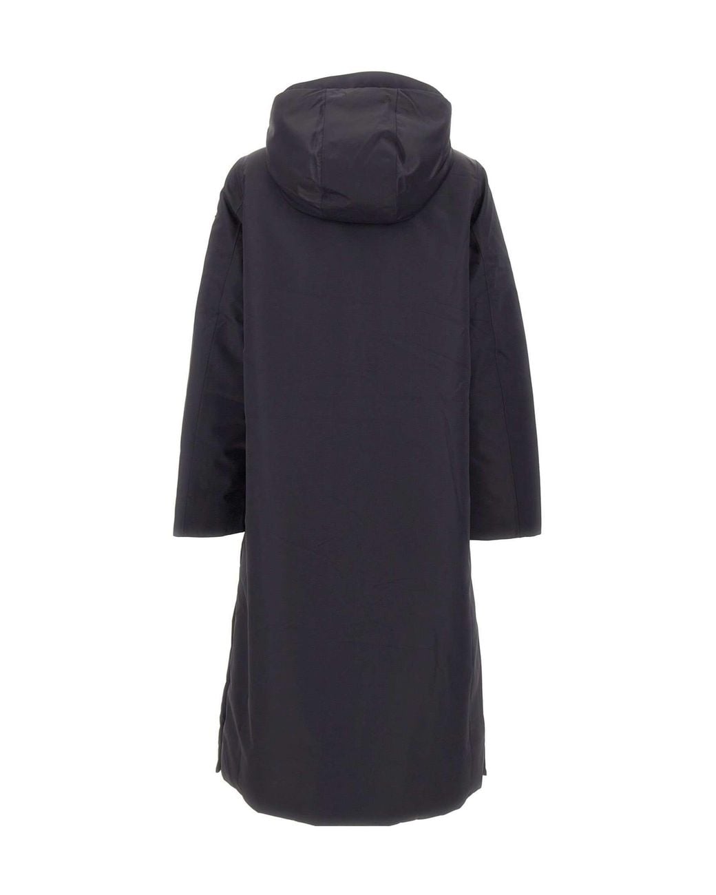 K-Way Blue Long Hooded Parka Coat