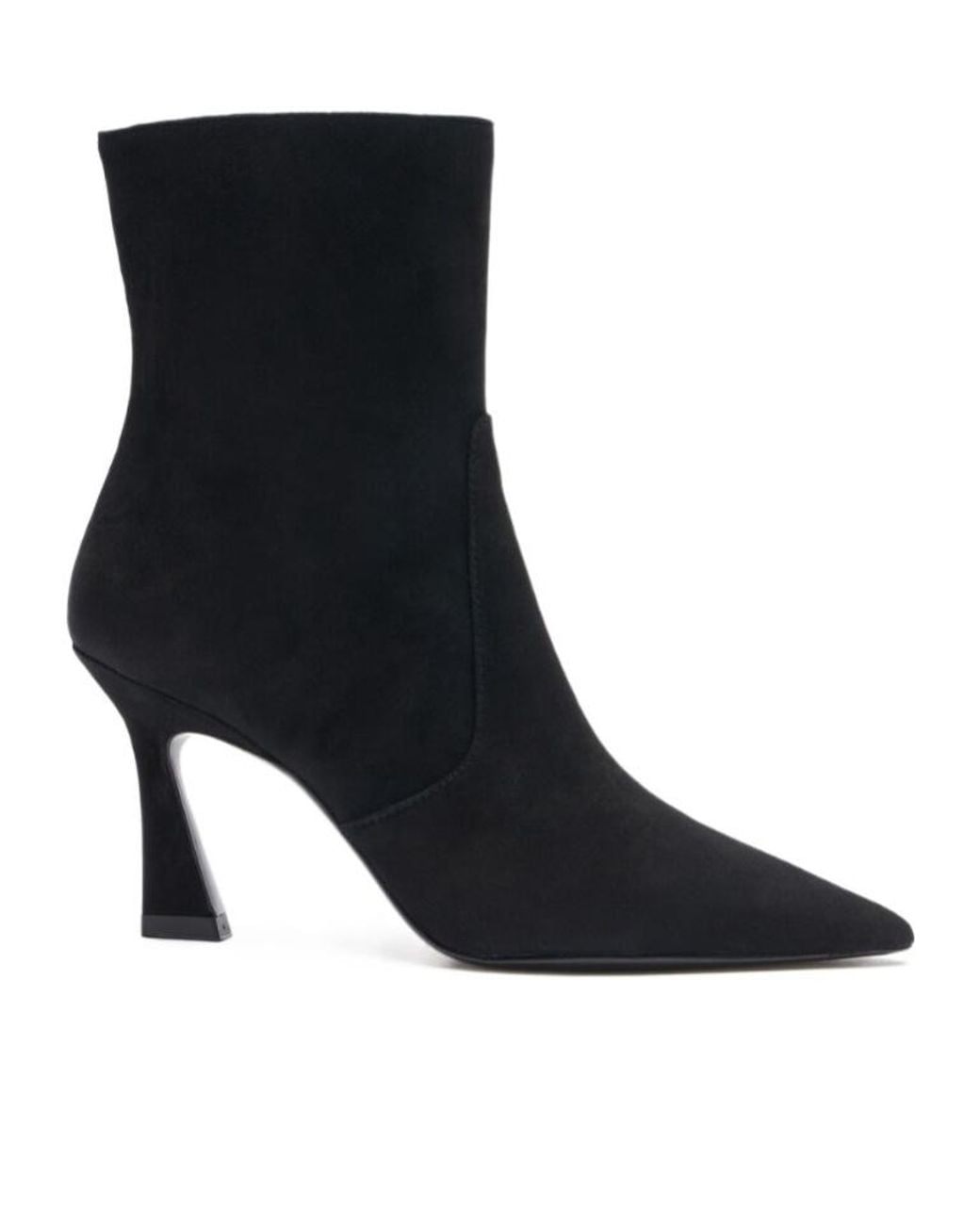Stuart Weitzman Black Zip Ankle Boots