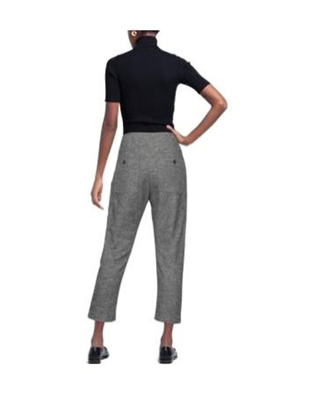 Isabel Marant Gray Slim-Fit Cropped Ankle Trousers