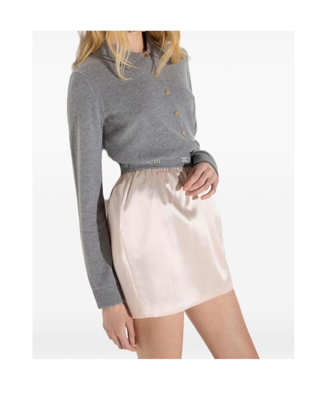 Elisabetta Franchi Gray Cardigan