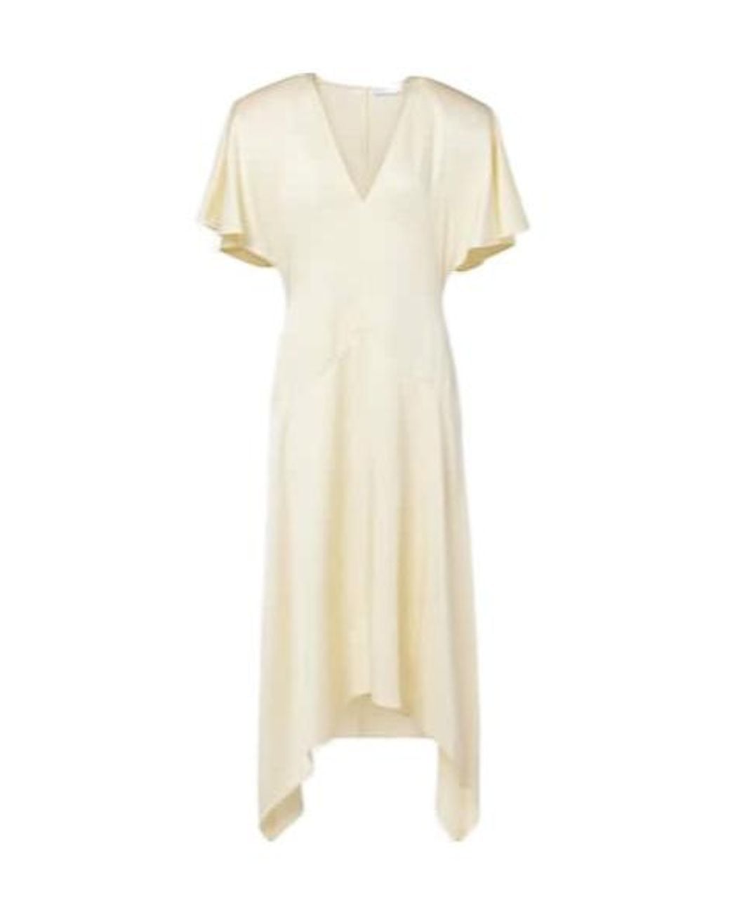 Stella McCartney Natural Satin Midi Dress