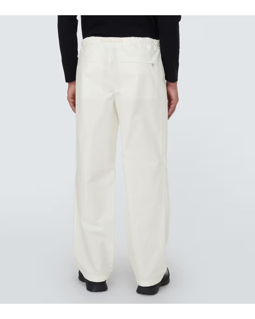 Jil Sander White Cotton Pants for men