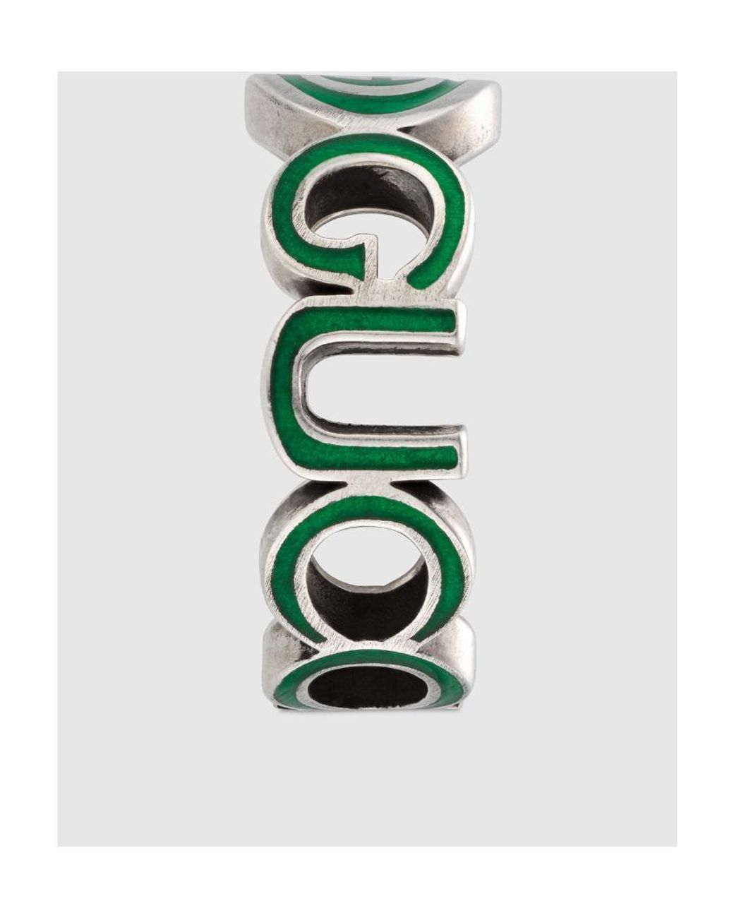 Gucci Green Interlocking G Pull-On Style Ring