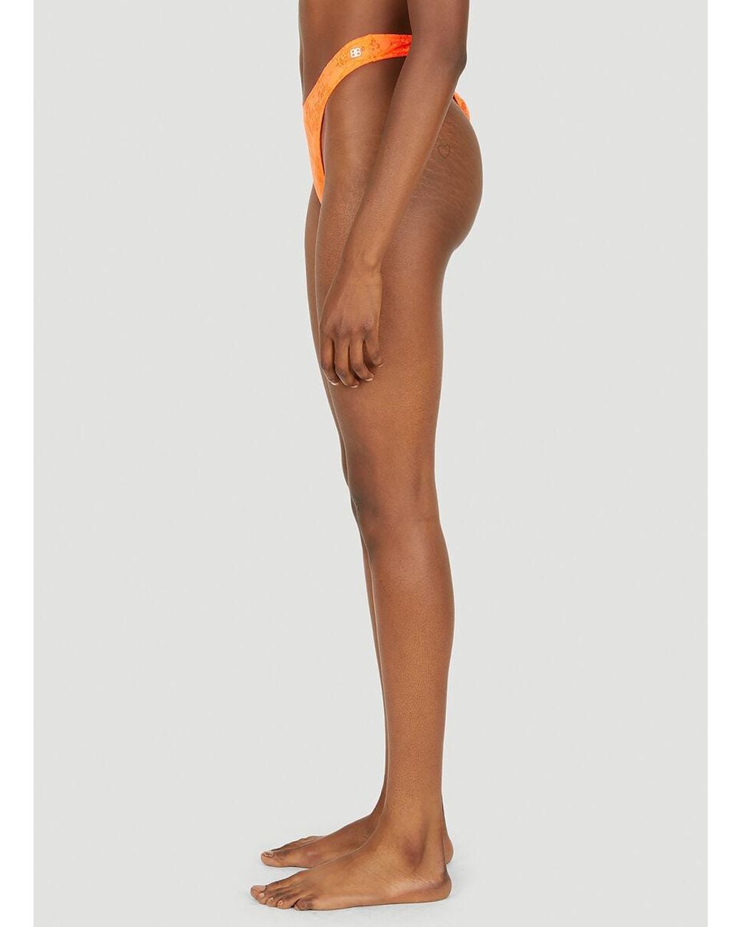 Balenciaga Orange Bb V Slip Briefs