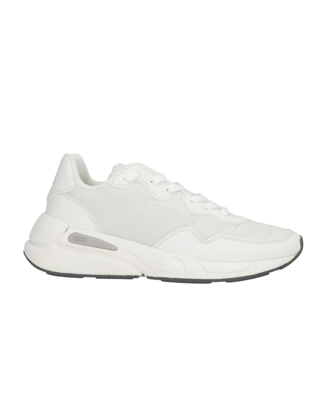 DIESEL White Minimalist Low-Top Sneakers for men