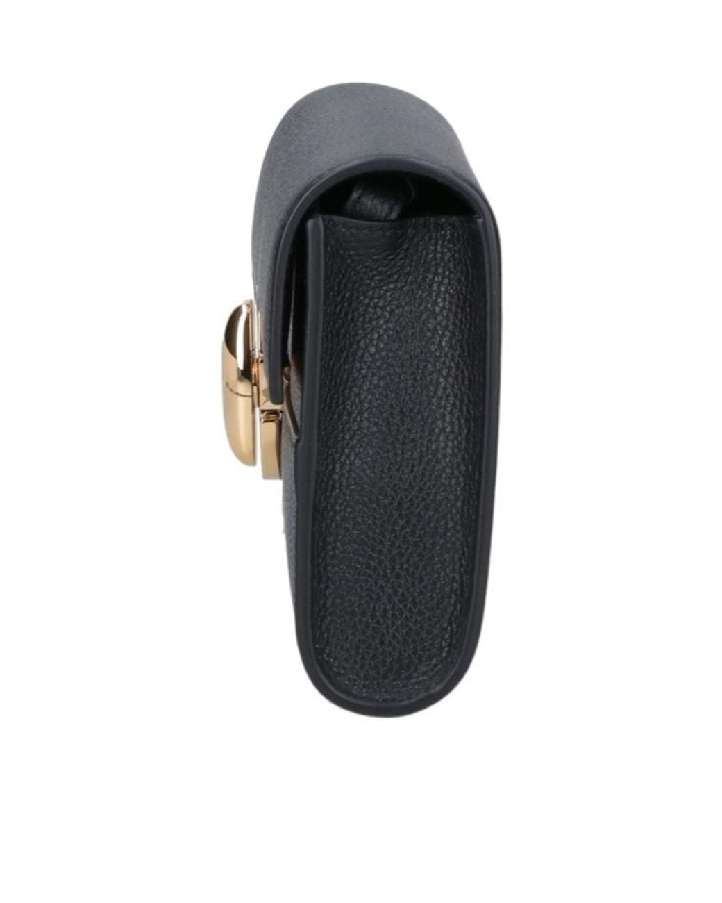 SAVETTE Black Flap Shoulder Bag