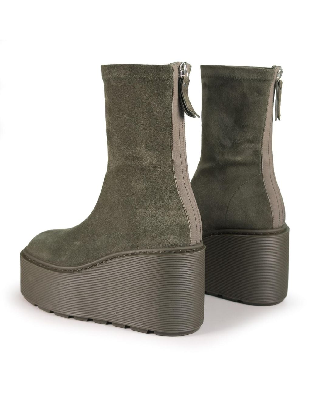 Vic Matié Green Platform Zip-Up Boots