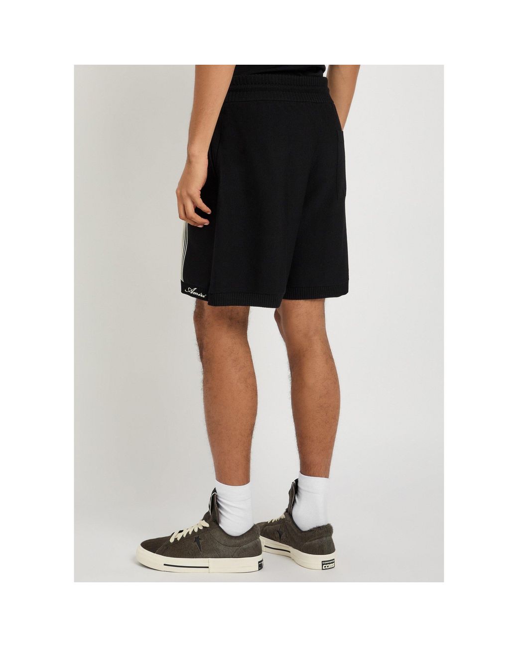 Amiri Black Simple Wool Shorts for men