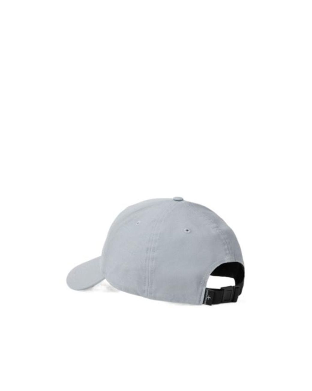 Stone Island White Baseball Cap With Compass Embroidery for men