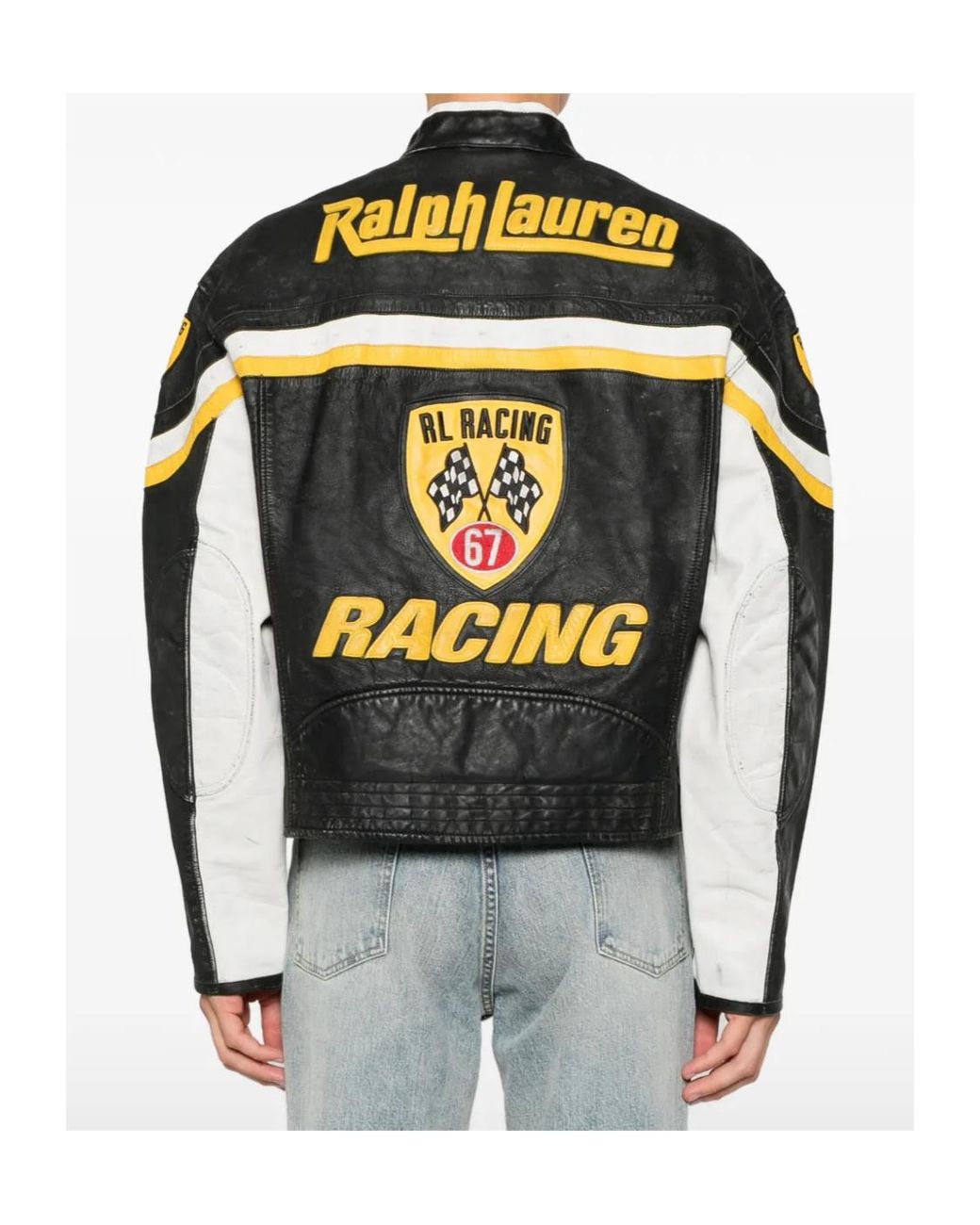 Polo Ralph Lauren Black Zipped Moto Jacket for men