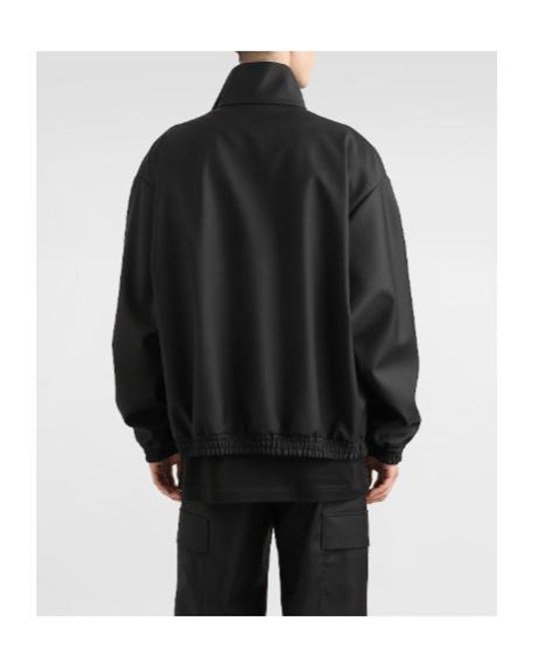 Dolce & Gabbana Black Virgin Wool Logo Tag Jacket for men