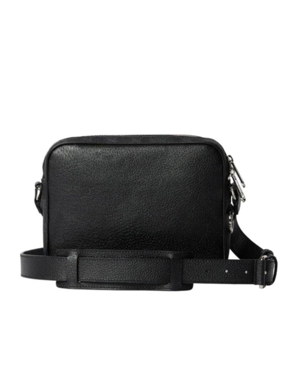 Gucci Black Gg Supreme Small Crossbody Bag, Gg Canvas for men