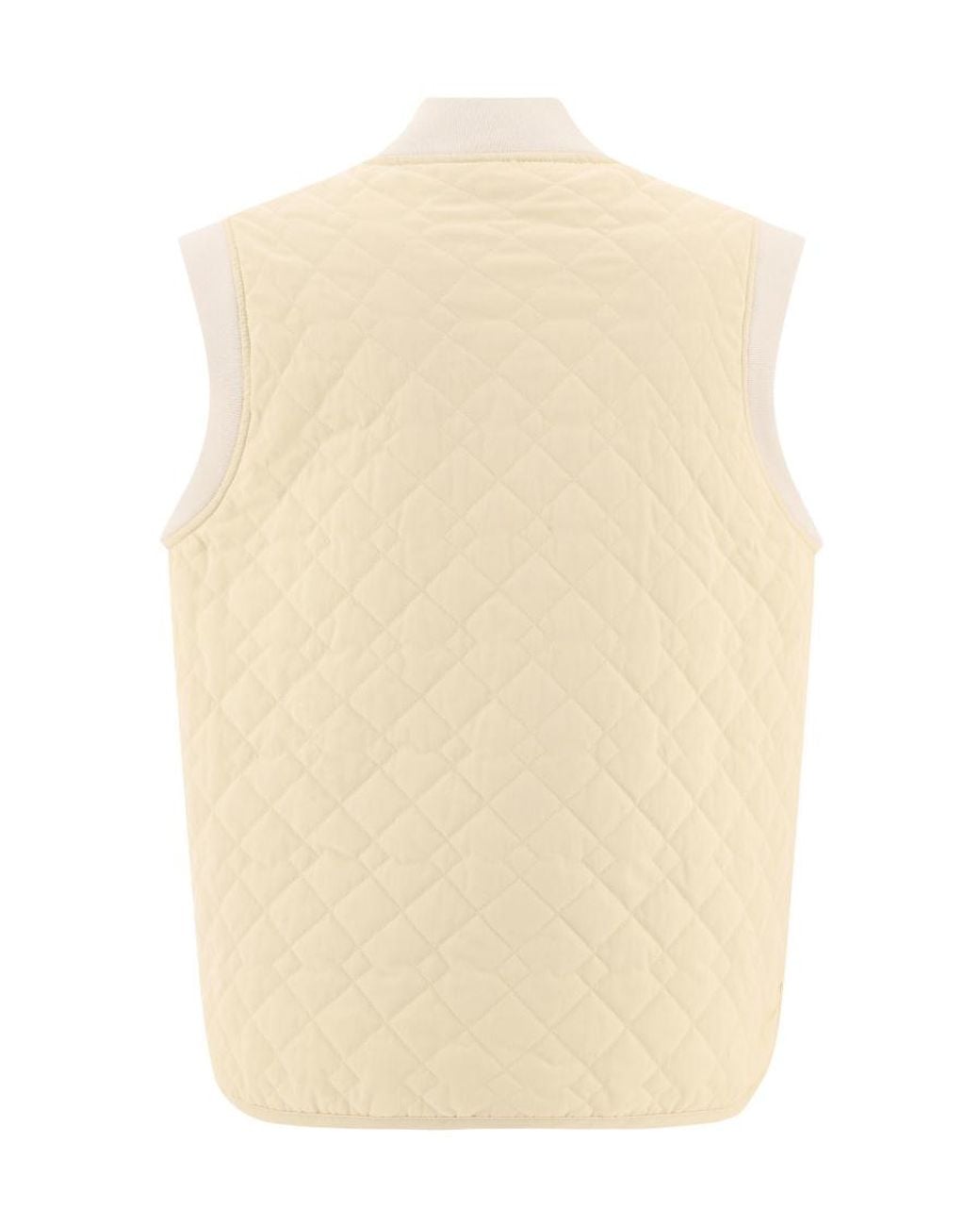 A.P.C. Natural Quilted Zipped Vest for men