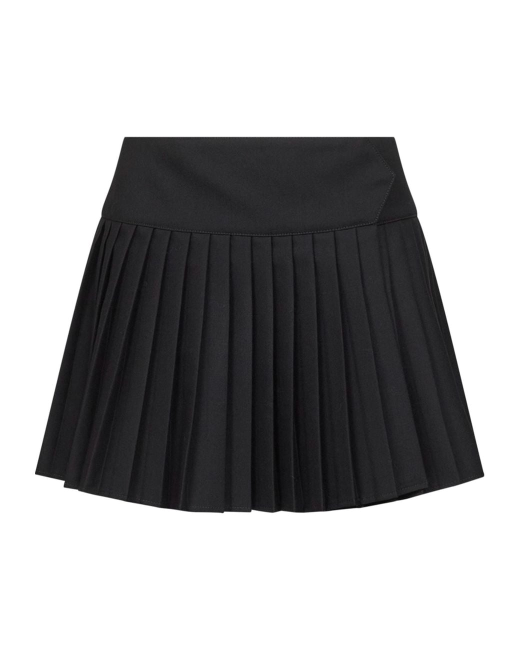 Off-White c/o Virgil Abloh Black Gabardine Big Bookish Pleated Mini Skirt
