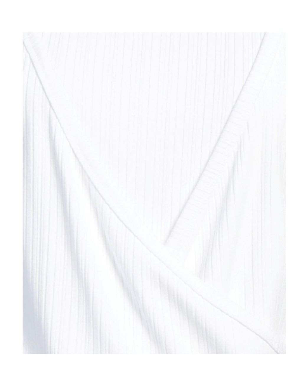 Ganni White Solid Long Sleeve T-Shirt