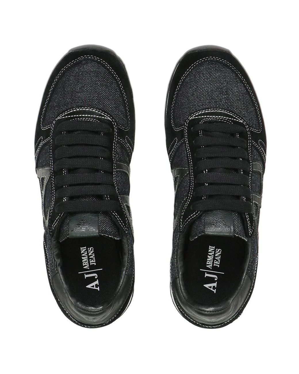 Armani Jeans Black Logo Details Casual Sneakers for men