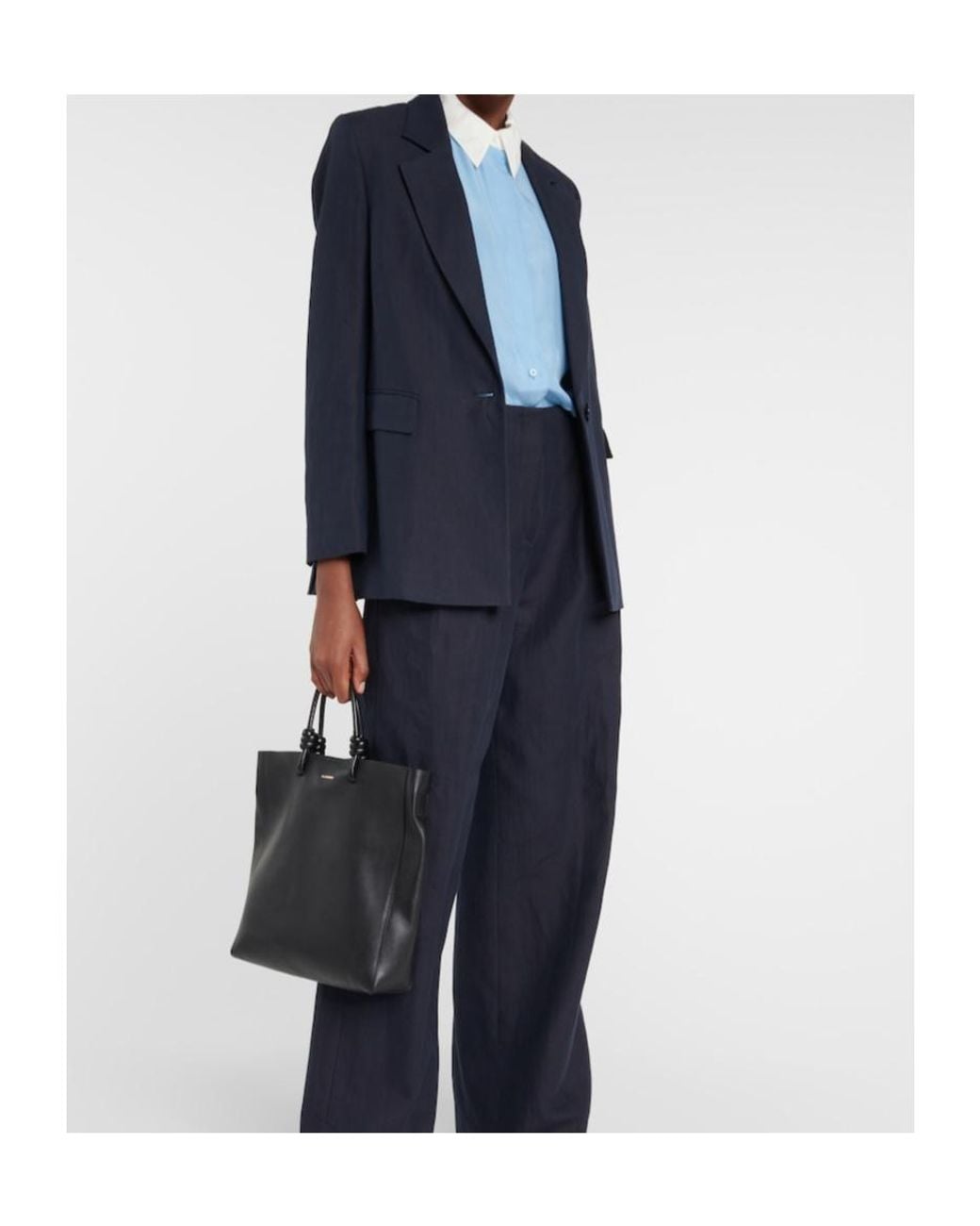 Dorothee Schumacher Blue Lapel Long-Sleeved Shirt